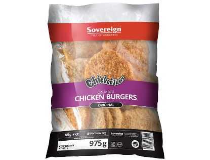 Show details for Chicken Burger Patties Crumbed Sov 975g Picture of Chicken Burger Patties Crumbed Sov 975g