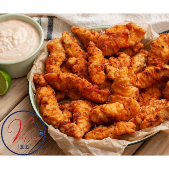 Picture of Chicken Value Foods Crumbed Strips 1kg