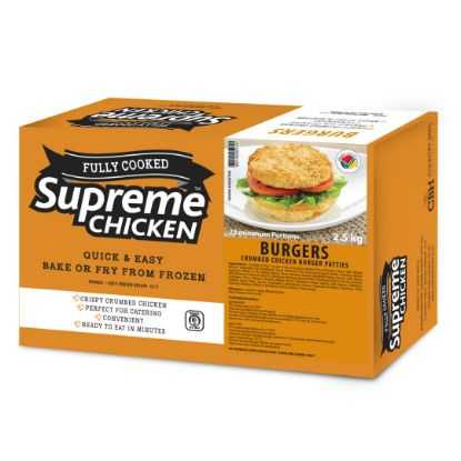Show details for Chicken Burger Patties Crumbed Supreme 2.5kg Picture of Chicken Burger Patties Crumbed Supreme 2.5kg
