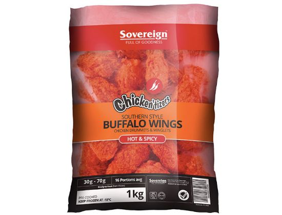 Picture of Chicken Wings Crumbed Tizer Spicy 6kg Sovereign