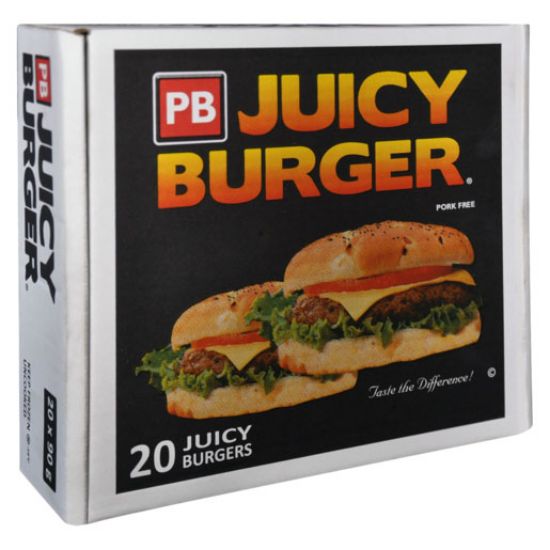 Picture of Burger Patties Juicy  PB (20 x 90g )
