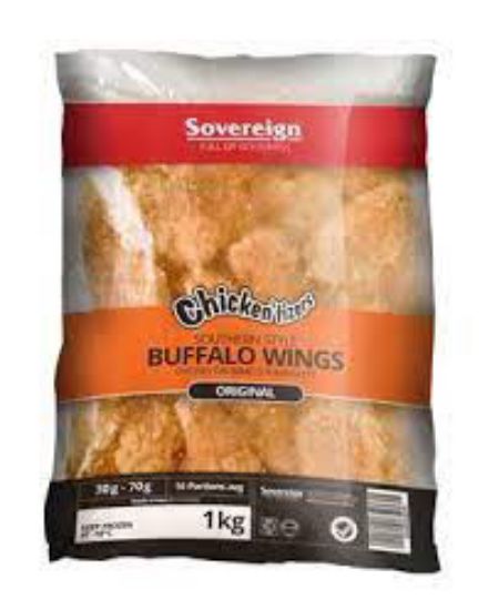 Picture of Chicken Buffalo Wings Crumbed Tizer 6 x 1Kg Sovreign