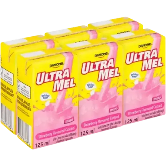 Picture of Custard Strawberry Ultra Mel Danone 6 x 125ml